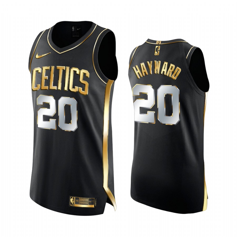 Men's Boston Celtics Gordon Hayward #20 Limited Edition Black Golden 2020-21 Jersey 2401CGIU